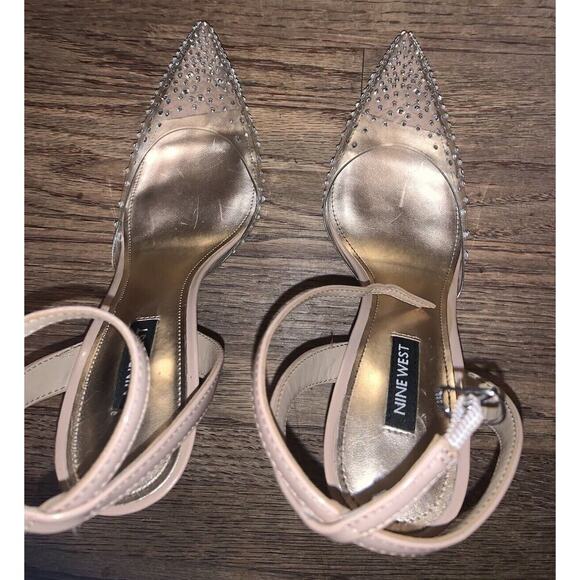 NINE WEST Foreva Ankle Strap Dress Heels fall formal classic casual pointed toe - Picture 4 of 11